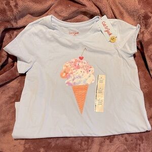 Cat & Jack Kids Ice Cream Cone Tee - Light Blue